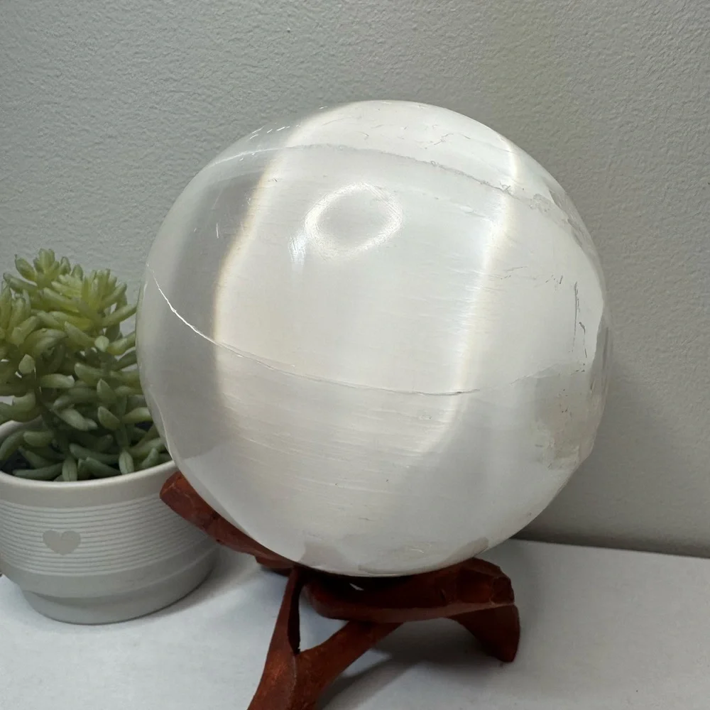 Huge Selenite Crystal Sphere